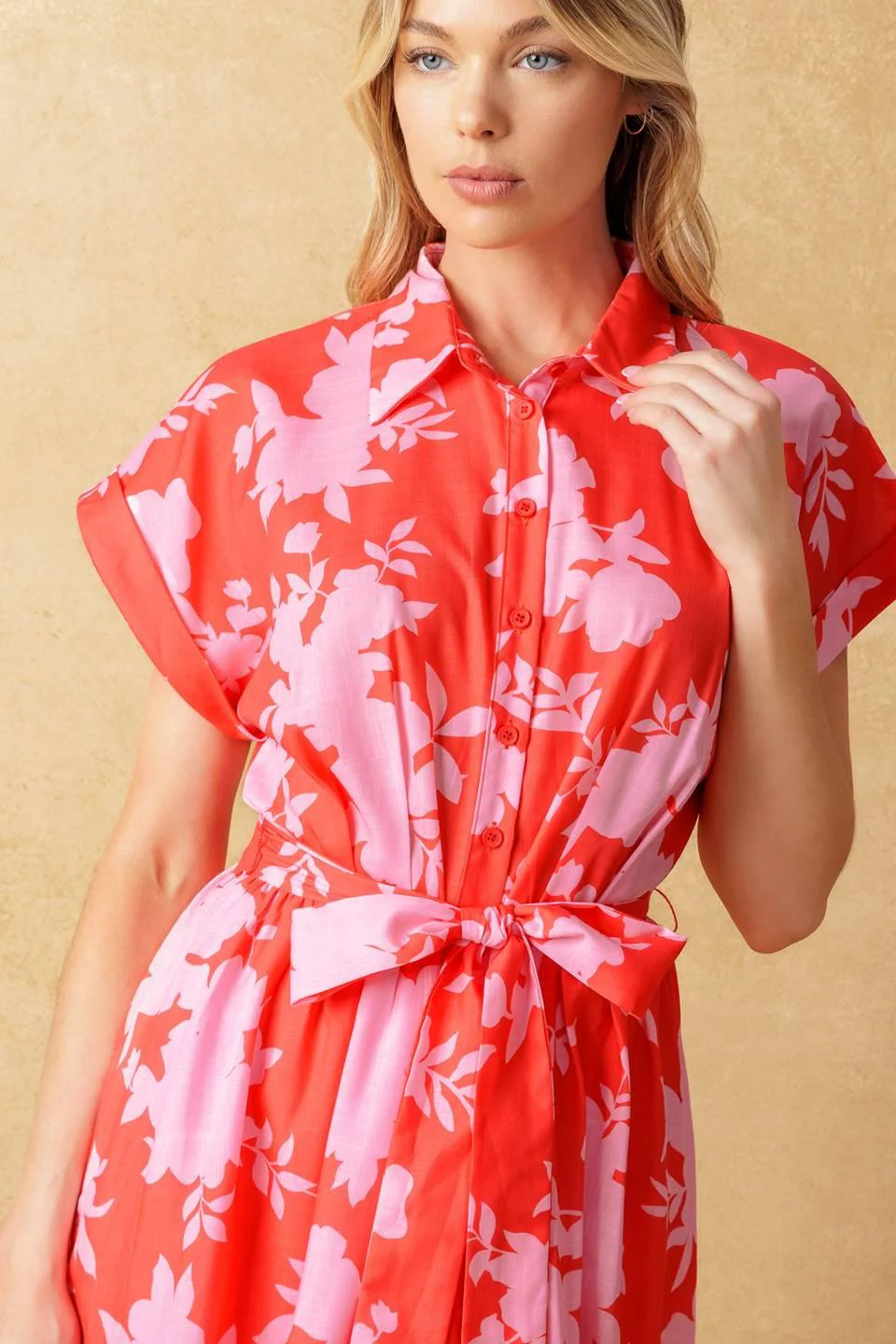 MAKE IT COUNT WOVEN MIDI DRESS - Image 5