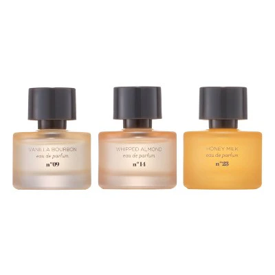 MIX:BAR Mini EDP Trio Gift Set Vanilla Bourbon + Whipped Almond + Honey Milk 3pc - Imperfect Box - Image 7