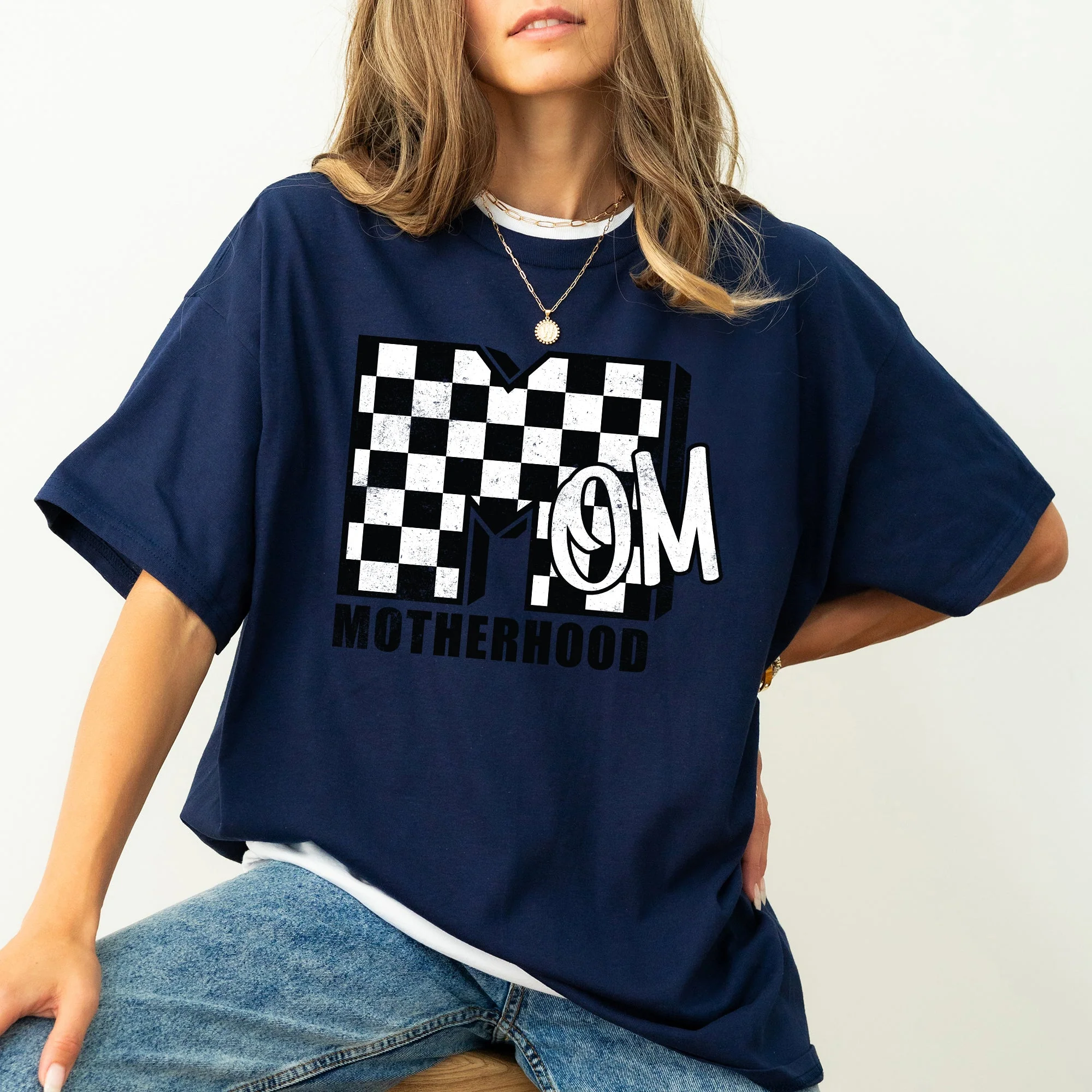Mom, Comfort Colors, Motherhood, MTV, Retro, Checkerboard, Comfort Colors Tshirt - Image 8