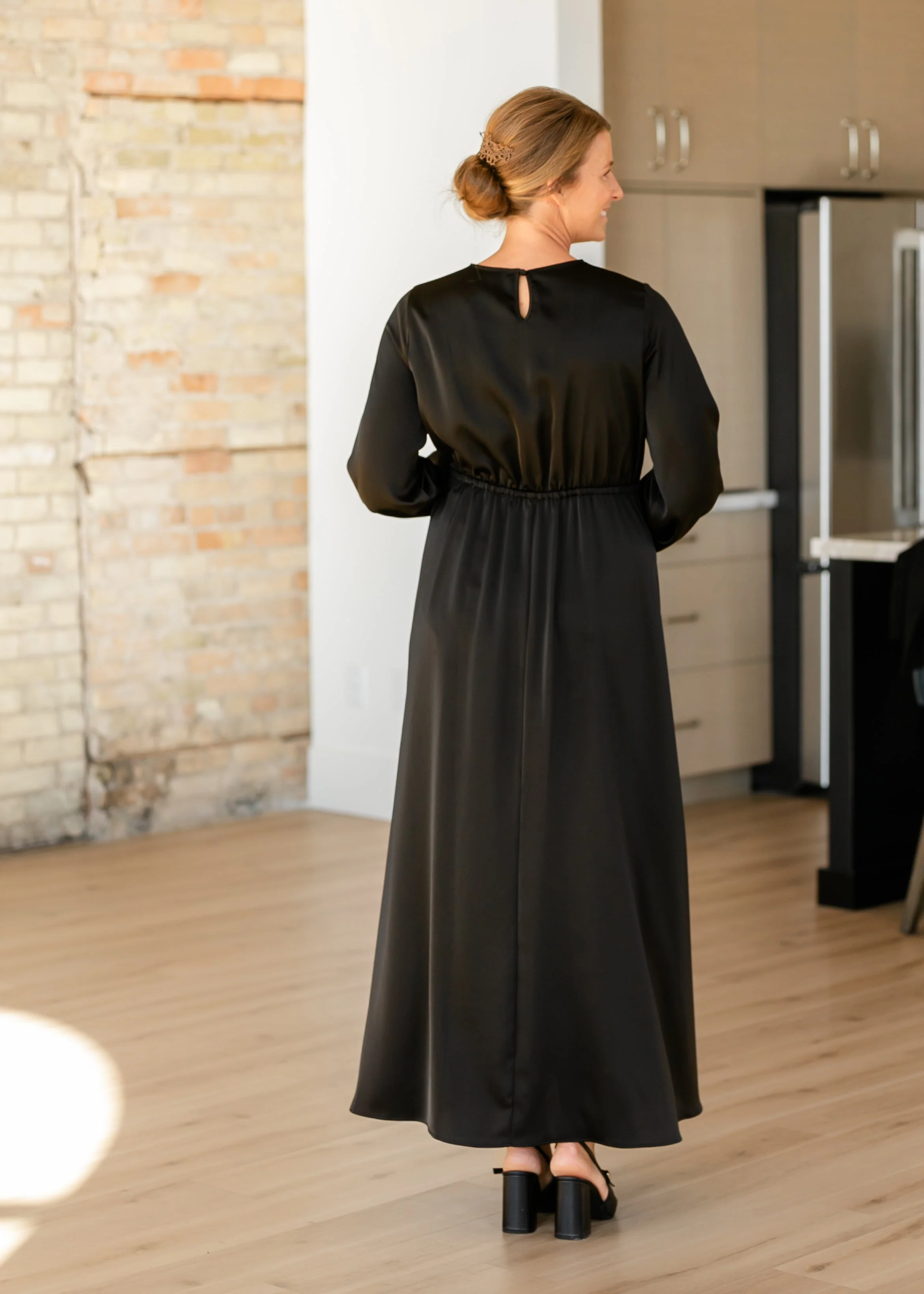 Muriel Satin Maxi Dress - FINAL SALE - Image 10