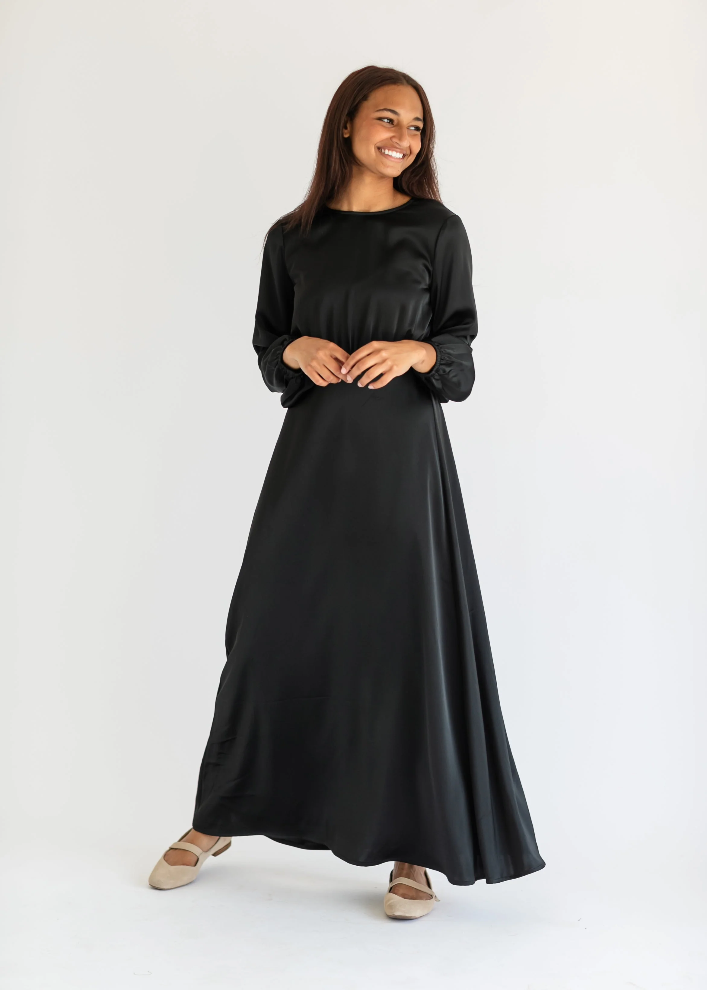 Muriel Satin Maxi Dress - FINAL SALE - Image 15