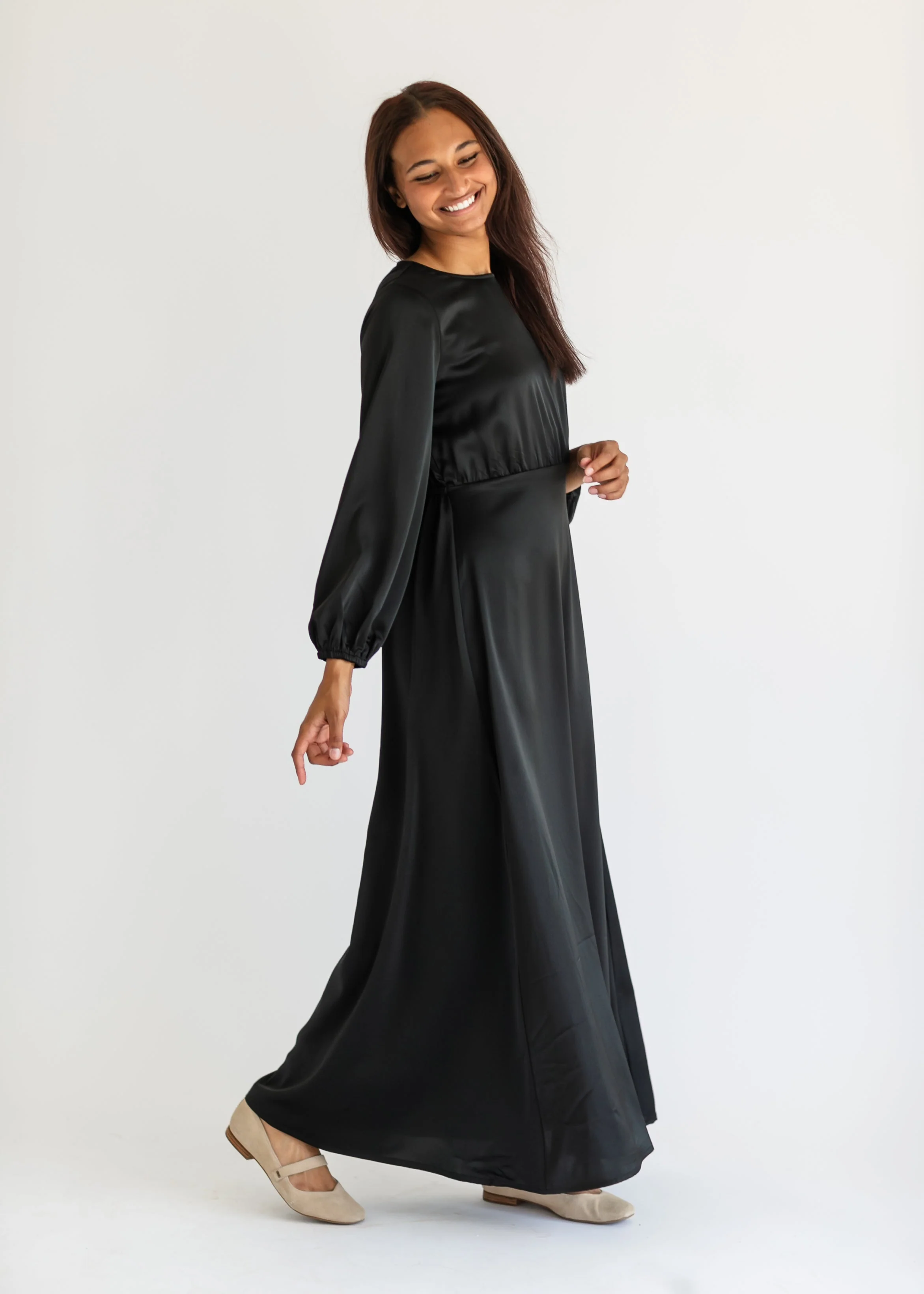 Muriel Satin Maxi Dress - FINAL SALE - Image 17