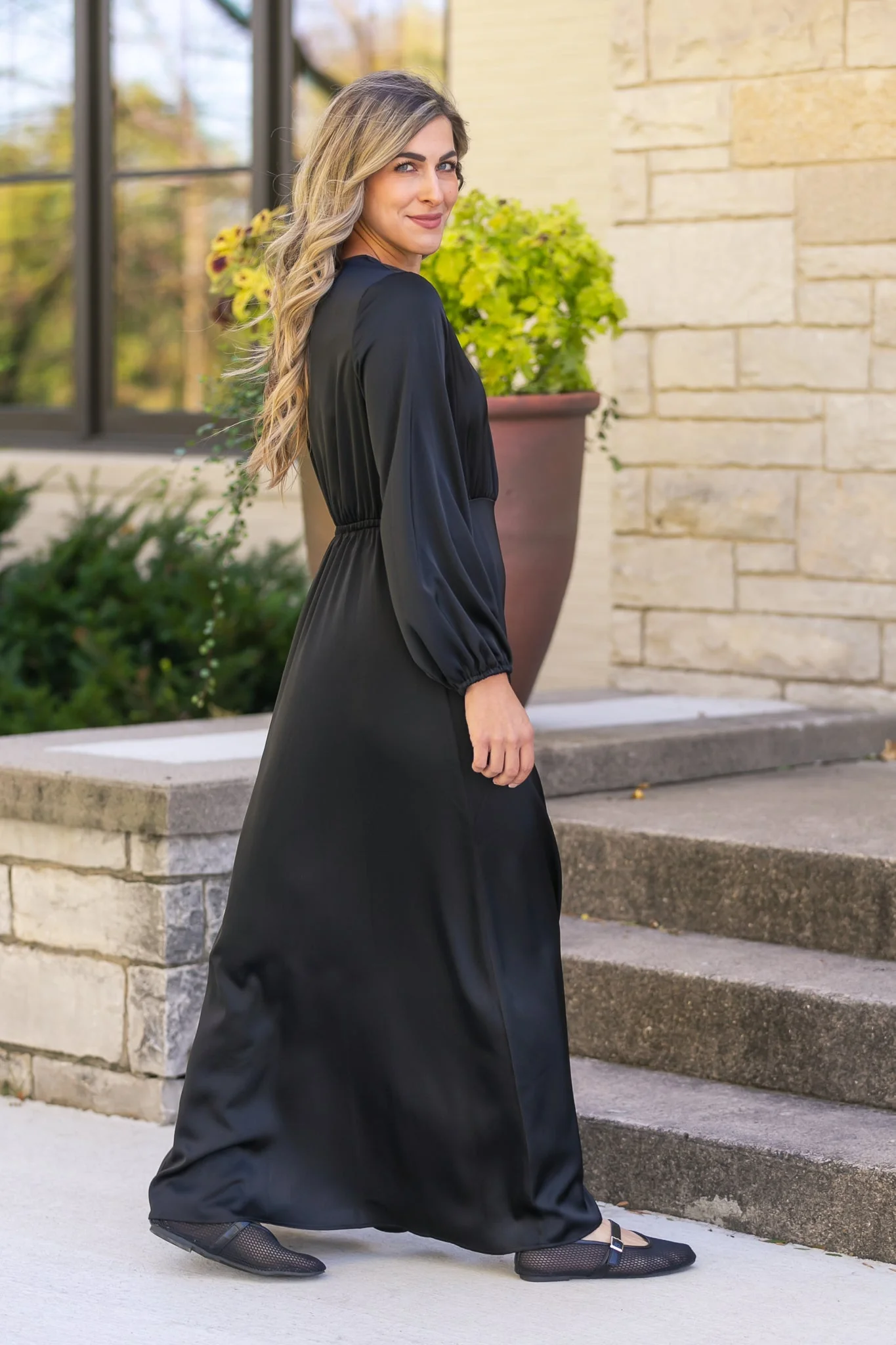 Muriel Satin Maxi Dress - FINAL SALE - Image 2