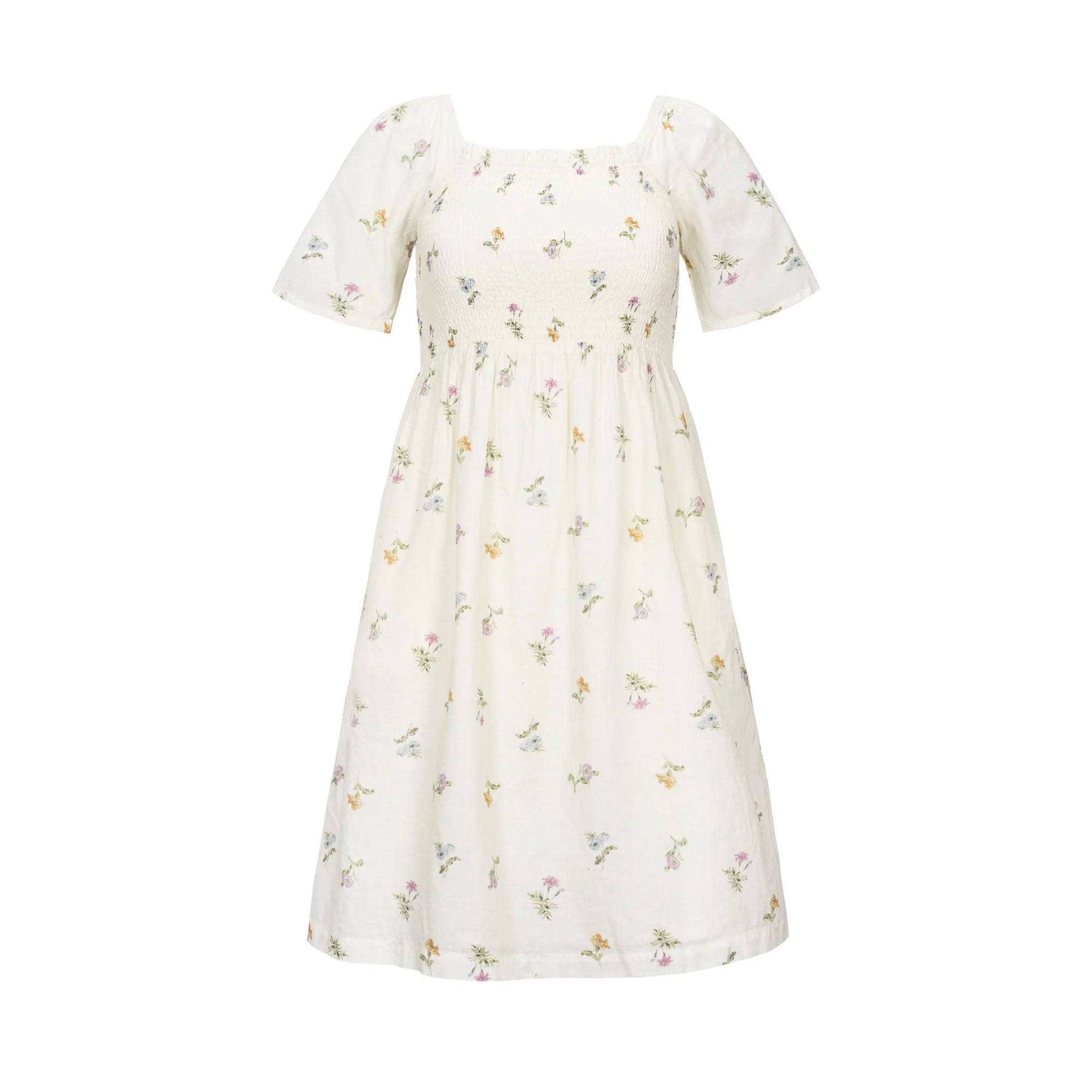 Organic Bell Sleeve Smocked Dress - Image 4