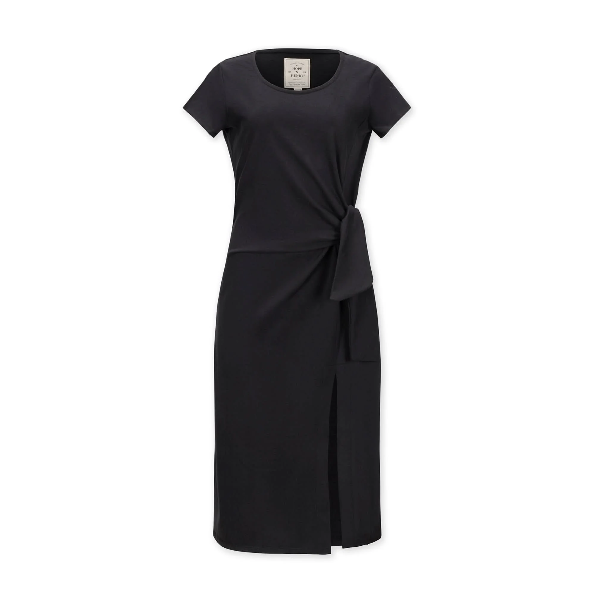 Organic Knit Tie Midi Dress - Image 4