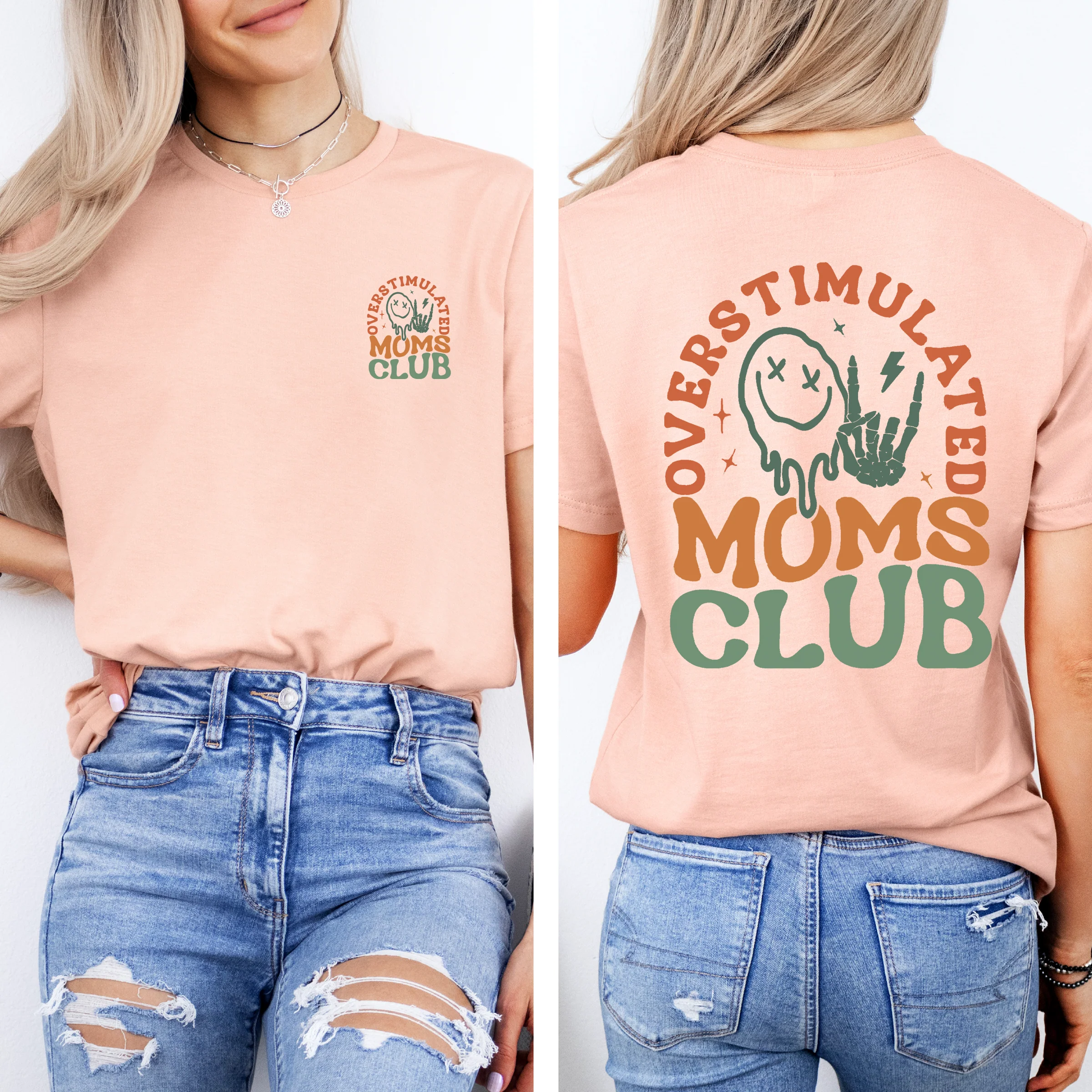Overstimulated Mom's Club, Trend, Mama, Mother, Funny Mom, Comfort Colors T-Shirt - Image 8