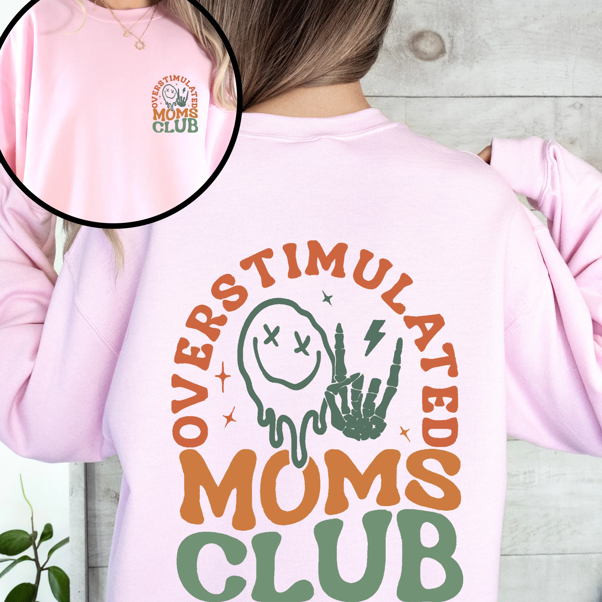 Overstimulated Mom's Club, Trend, Mama, Mother, Funny Mom Sweatshirt - Image 5