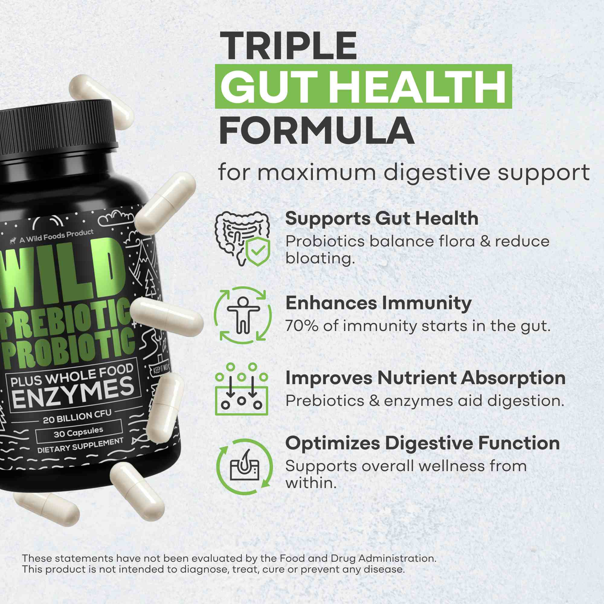 Prebiotics & Probiotics, 30 servings – Gut Health & Digestion Support - Image 3