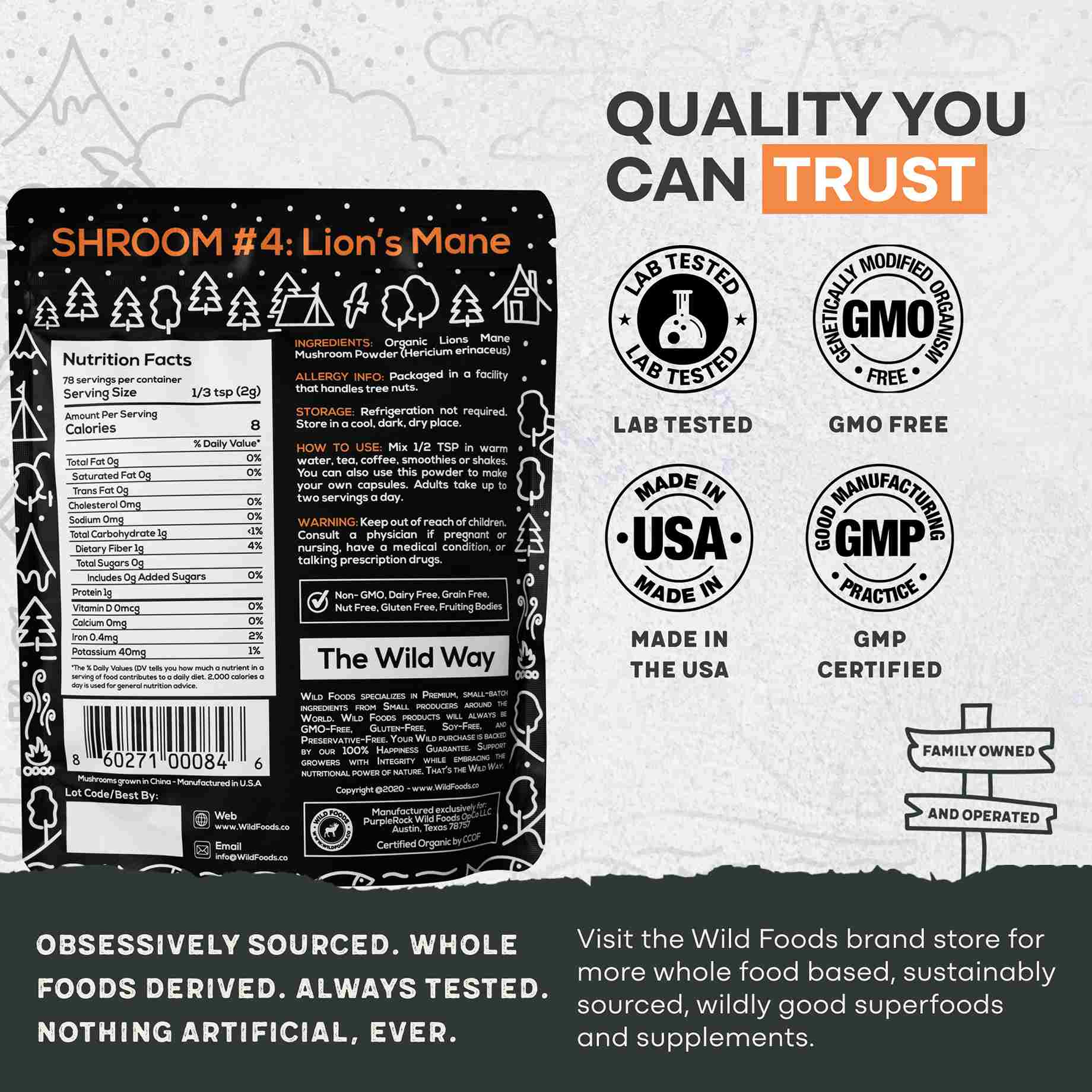 Shroom Extract #4, 78 servings - Lion's Mane, Immunity and Digestive Support - Image 4