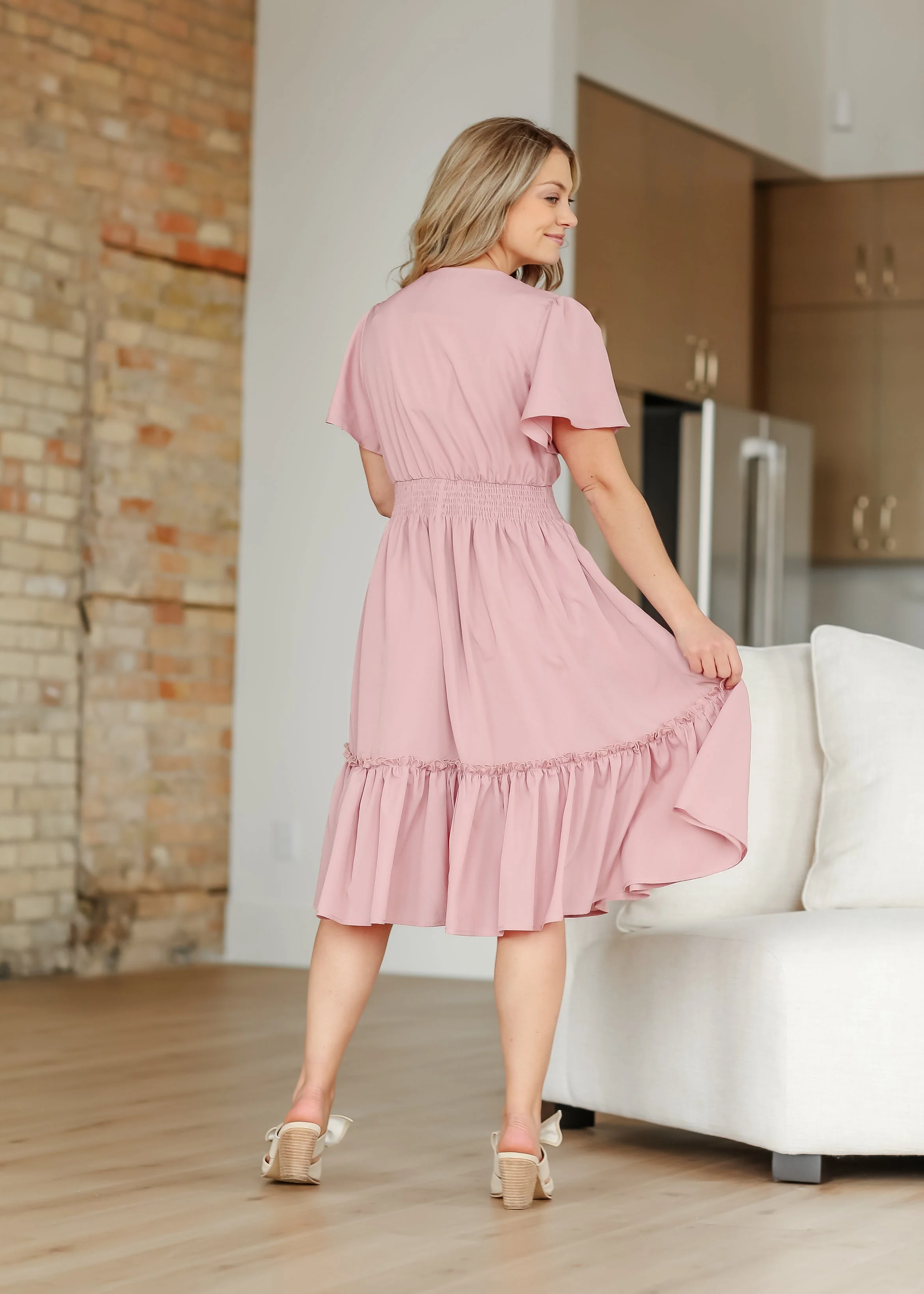 Sophie V-Neck Midi Dress - Image 13