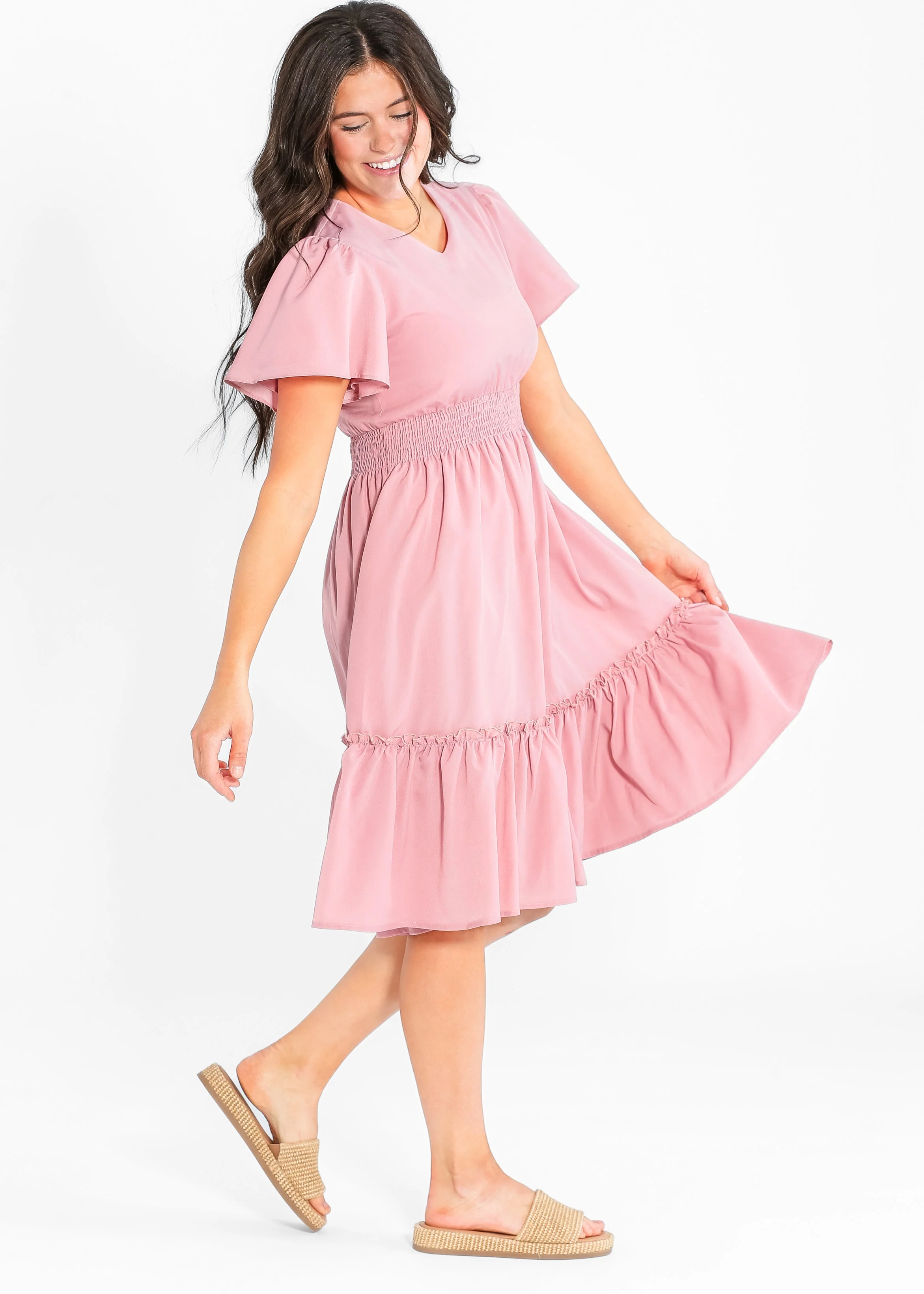 Sophie V-Neck Midi Dress - Image 14