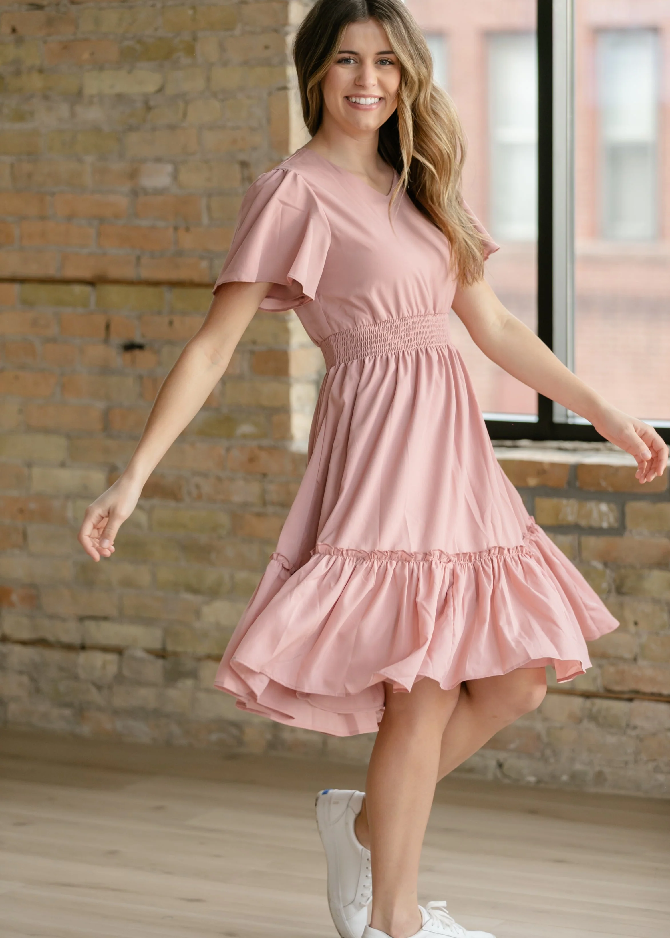 Sophie V-Neck Midi Dress - Image 5