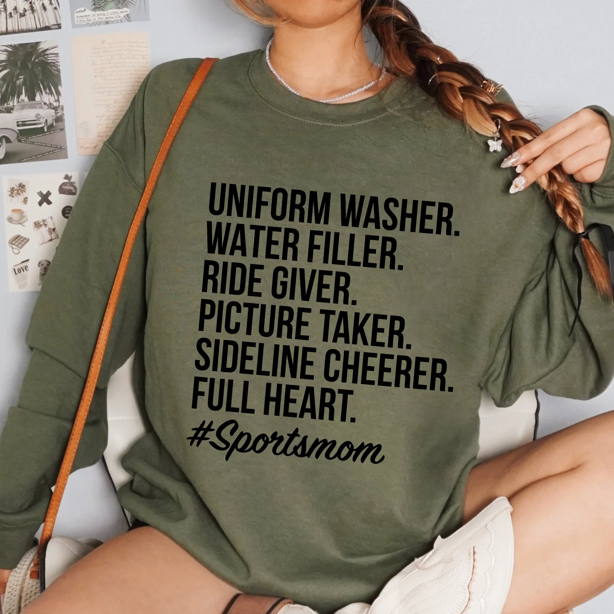 Sports Mom, Football, Soccer, Baseball, Basketball, Volleyball, Tailgate Party Sweatshirt - Image 3