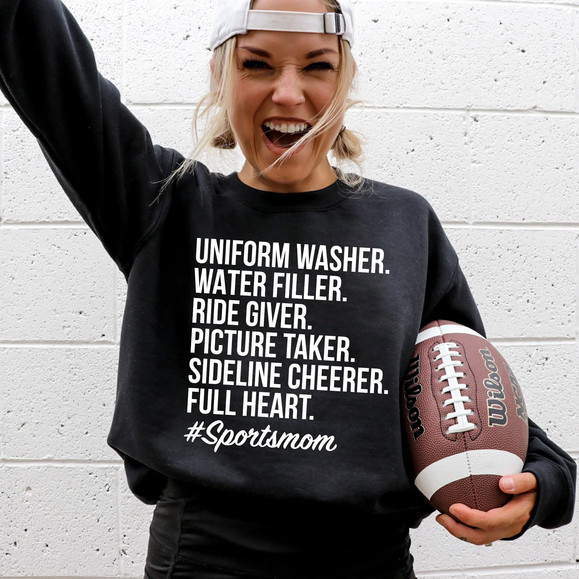 Sports Mom, Football, Soccer, Baseball, Basketball, Volleyball, Tailgate Party Sweatshirt - Image 4