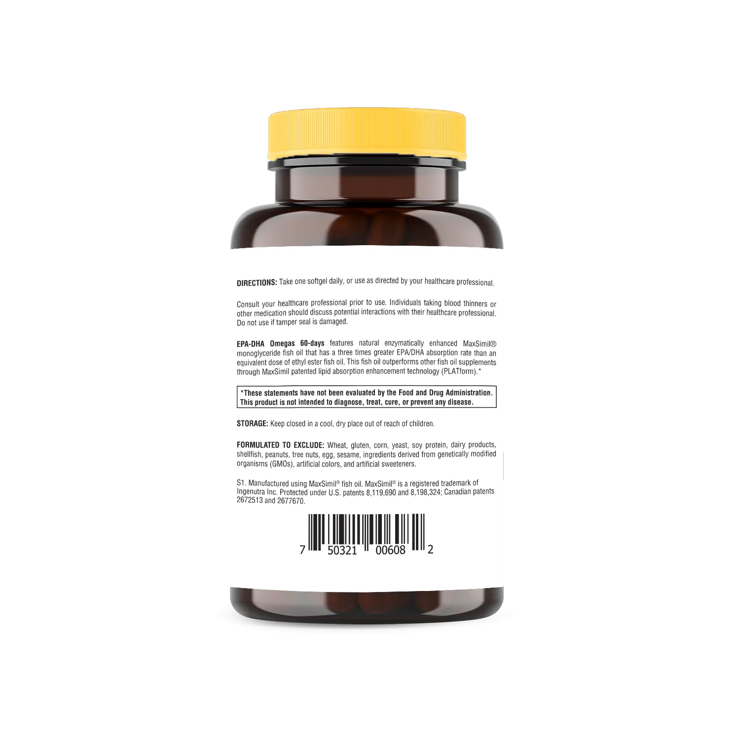 Super Omega-3 EPA/DHA Fish Oil 60 Softgels - Image 3