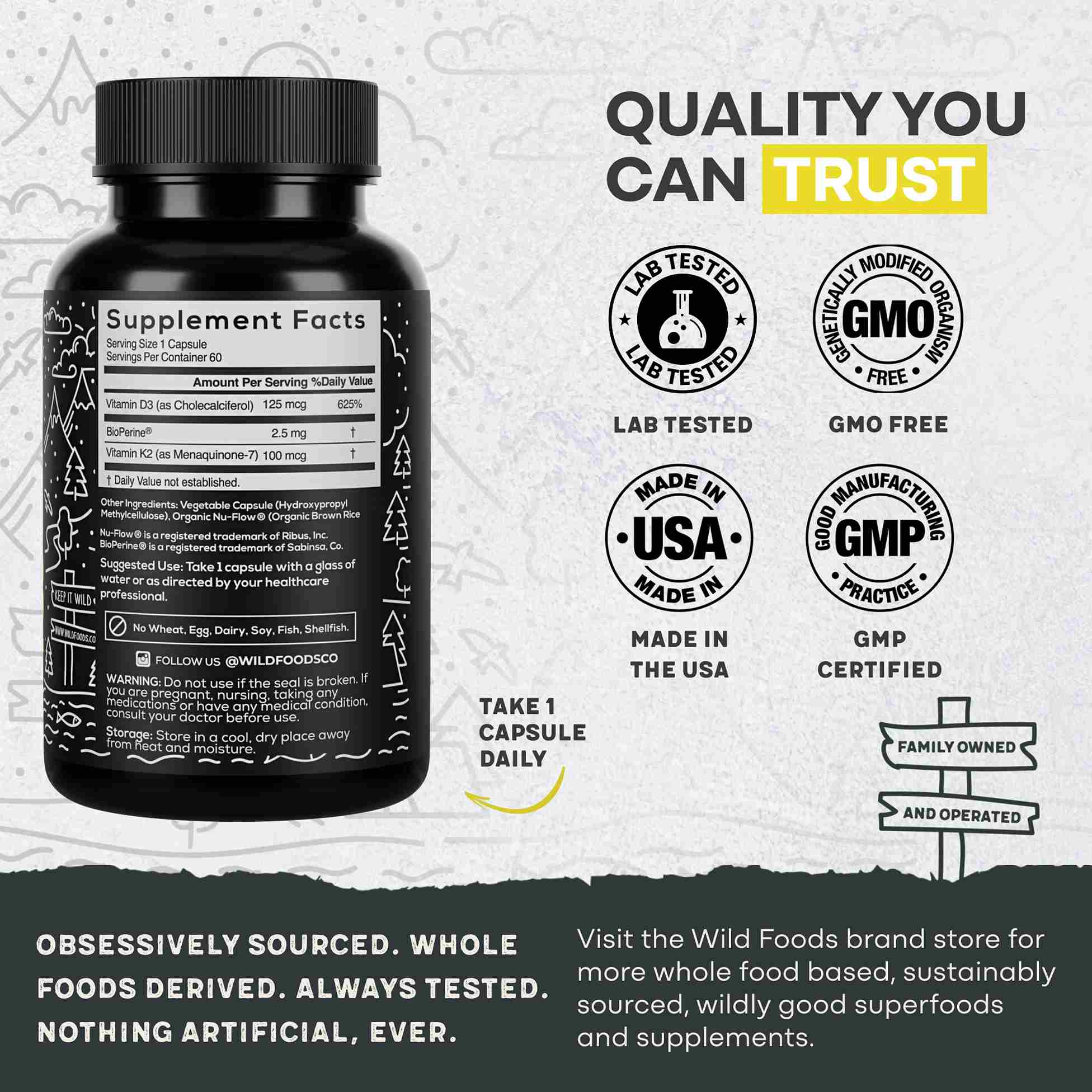 Vitamin K2 (MK-7) & Vitamin D3 (5000 IU) & Black Pepper Extract - Image 4