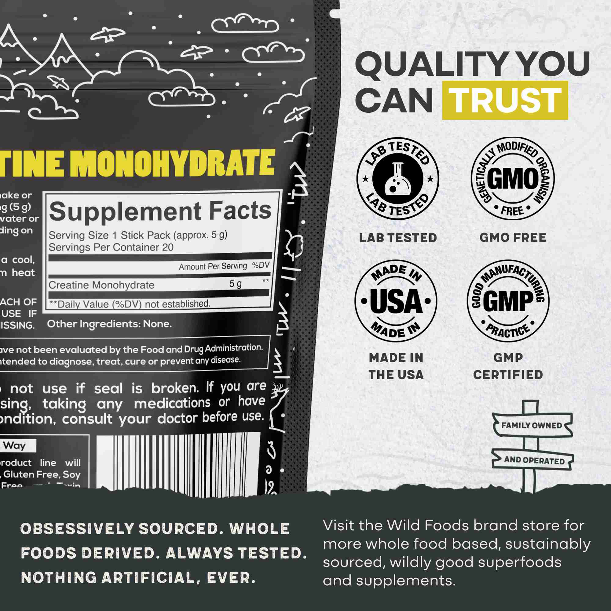 Wild Creatine Monohydrate, 20 Servings – 100% Pure for Strength & Endurance - Image 4