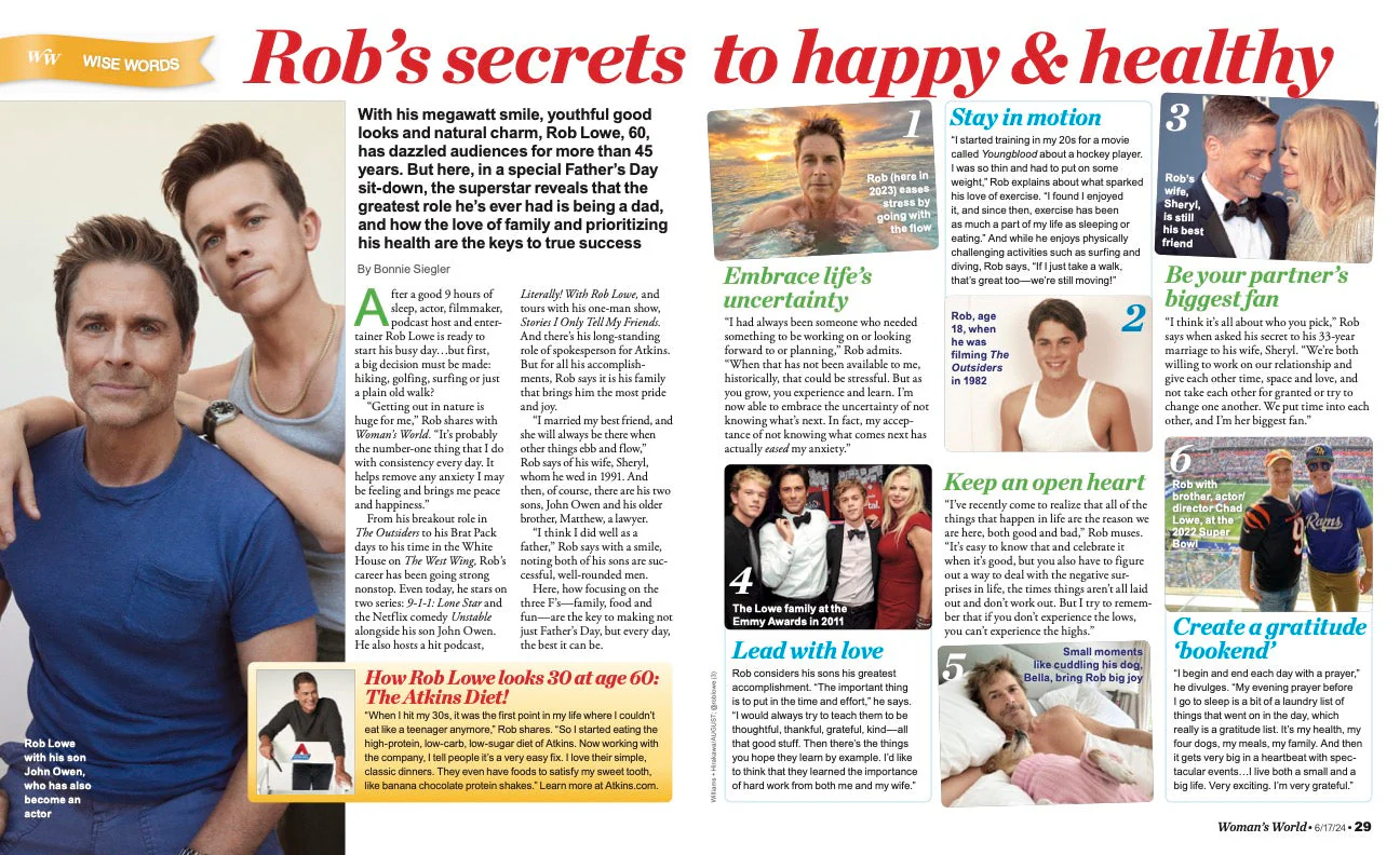 Woman's World - 06.17.24 Rob Lowe Family Man - Image 2